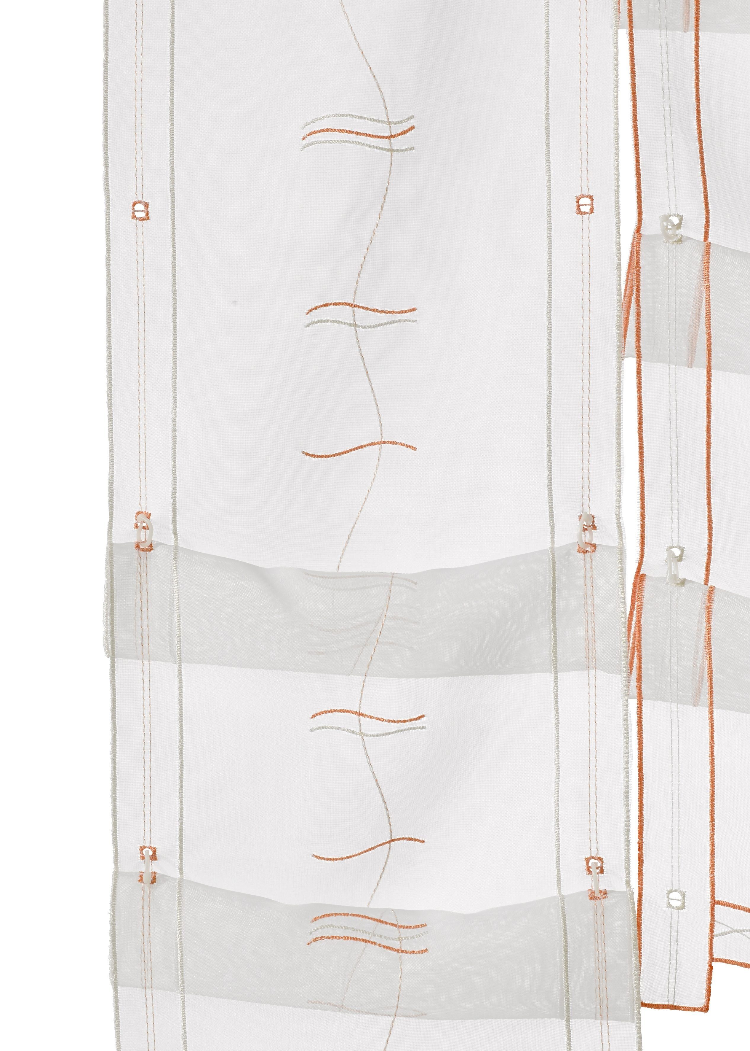 Scheibengardine Selina, Weckbrodt, Stangendurchzug (1 St), transparent, Voile, Hochraff, Gardine, Voile, Stickerei, bestickt, transparent, Raffung