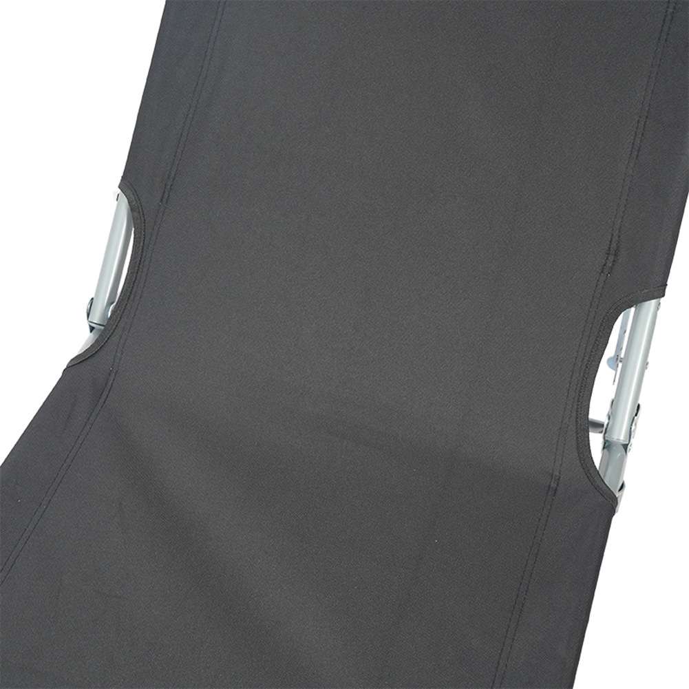 BIXENTE klappbare Gartenliege mit Sonnenschutz 188 cm 2er-Set schwarz