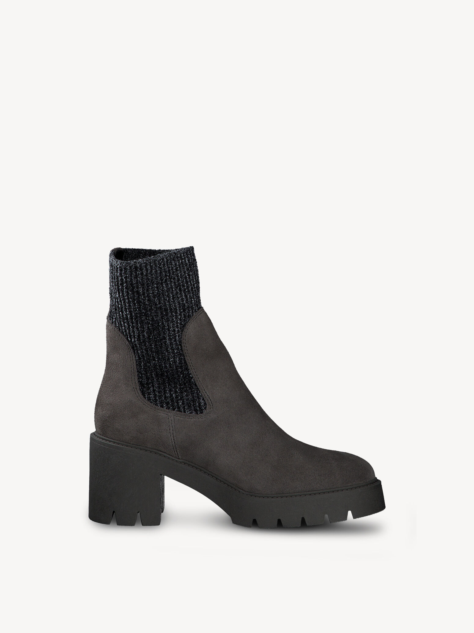 Bottine Chelsea en cuir - gris