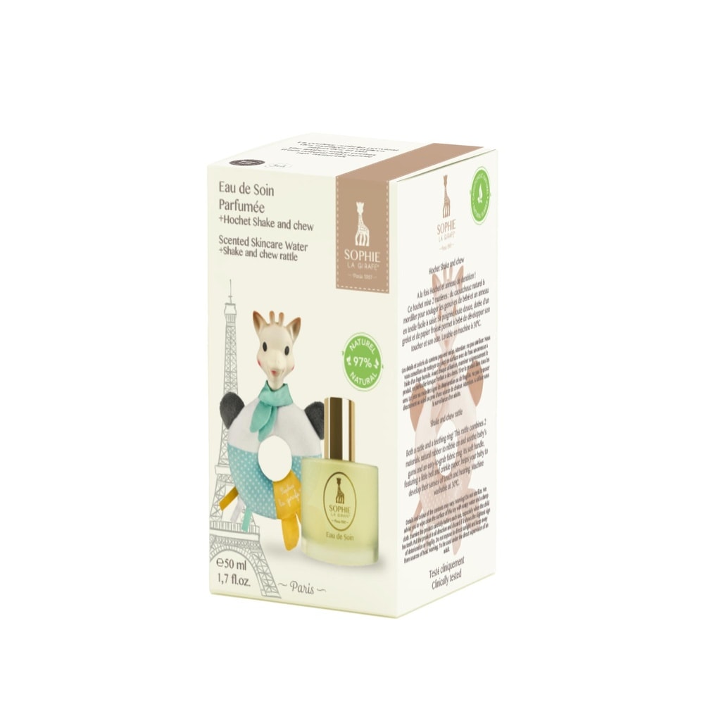 sophie la girafe Coffret Eau de Soin 50 ml + Hochet Shake & Chew Coffret Eau de Soin Parfumée