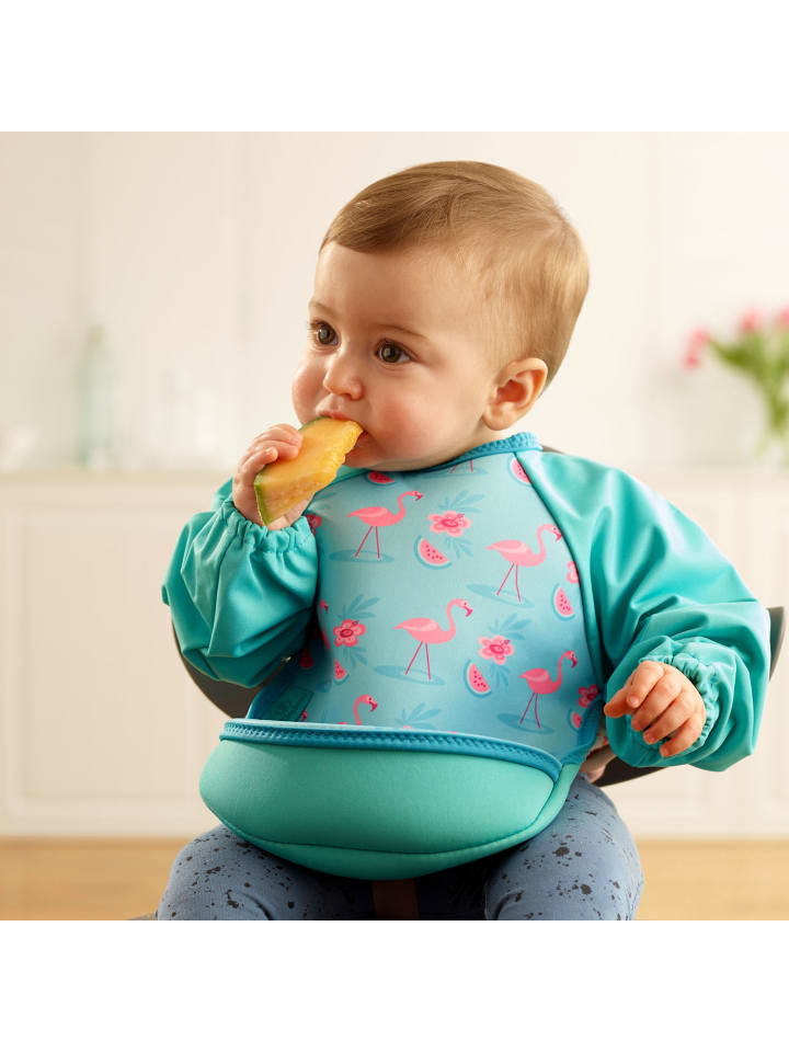 Bibetta Lätzchen mit Raglanärmeln Neopren-Lätzchen Flamingos günstig kaufen onesize
