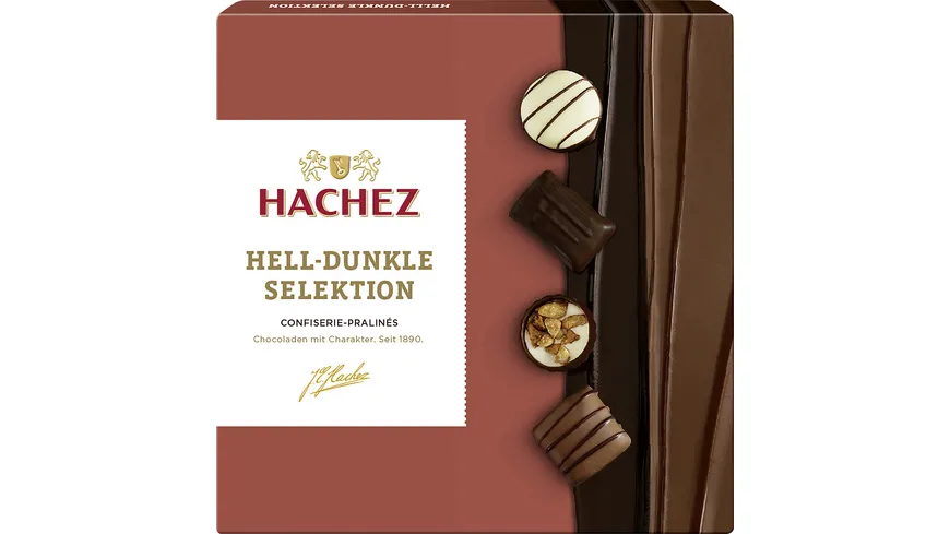 Hachez Hell-Dunkle Selektion Confiserie Pralinés 125 g