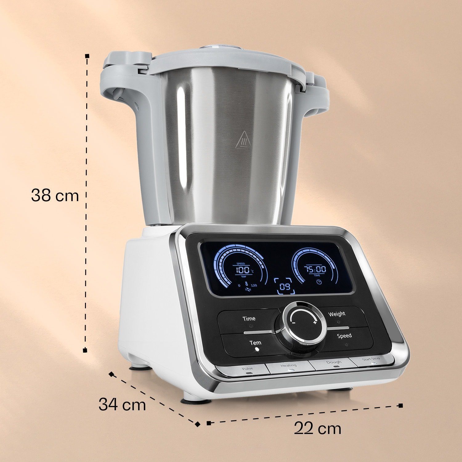 Klarstein Multikocher GrandPrix, 500 W, 2.5 l Schüssel, Standmixer Blender Multifunktionsmixer
