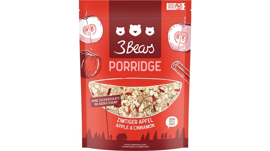 3Bears Porridge Zimtiger Apfel 400 g