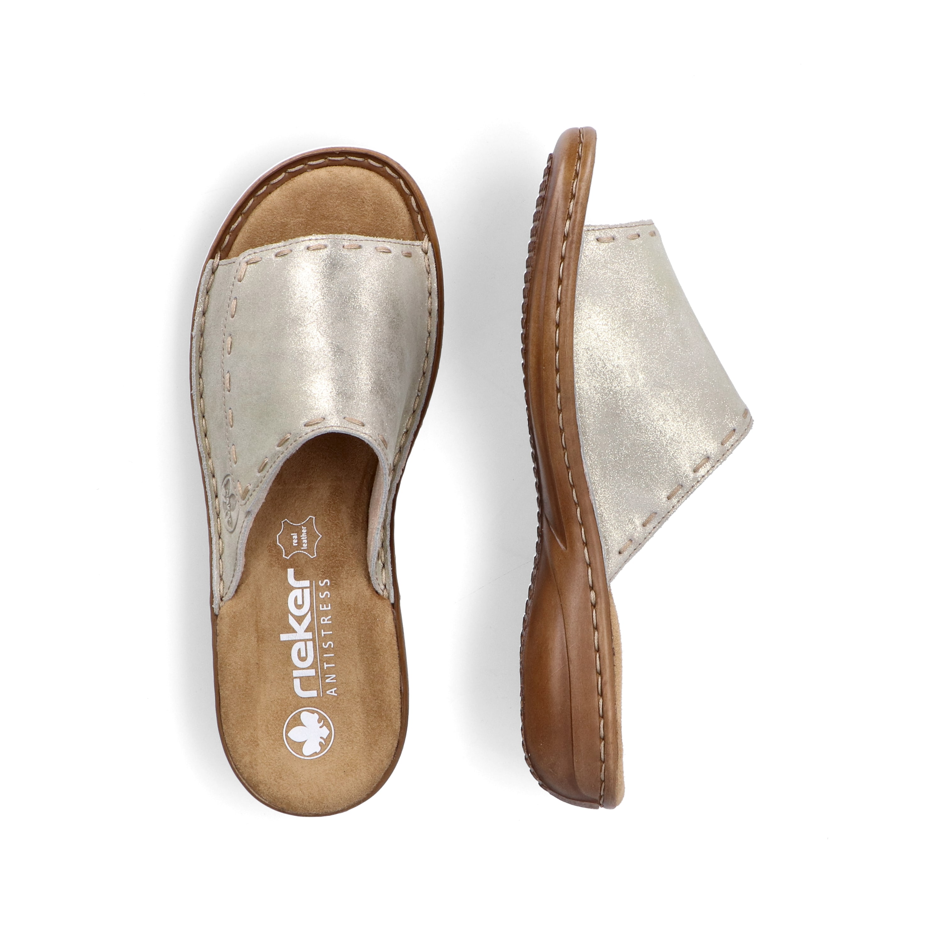 Rieker Damen Pantoletten hellbeige