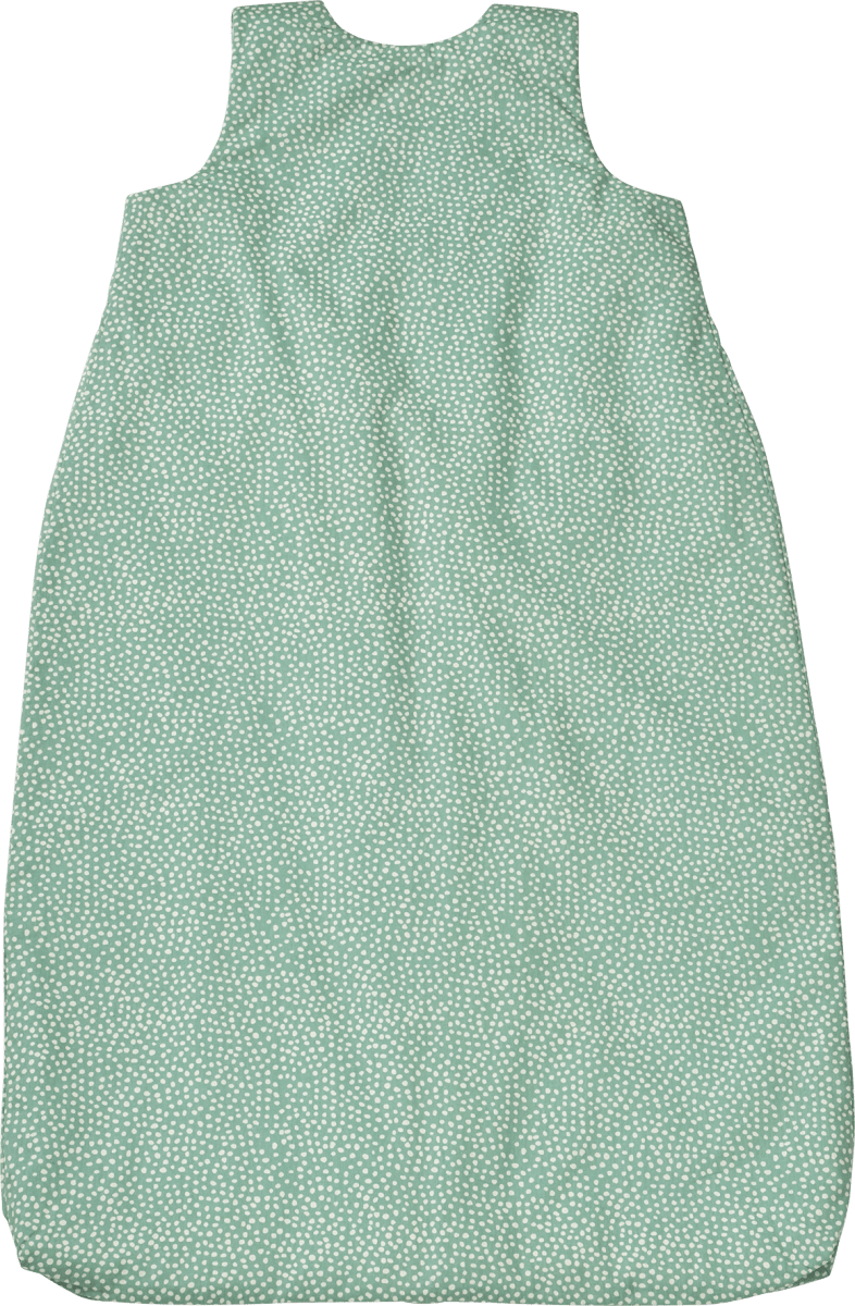 Schlafsack 1 TOG mit Punkte-Muster, grün, 80 cm, 1 St