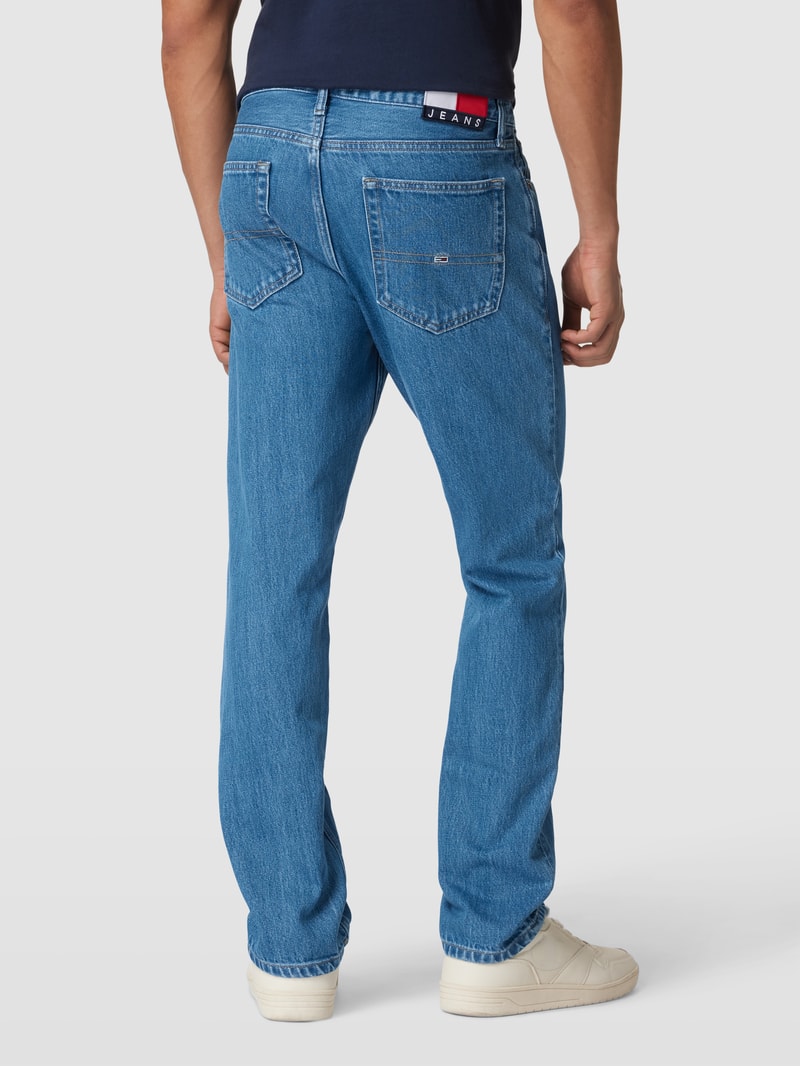 Jeans mit Logo-Stitching in jeans