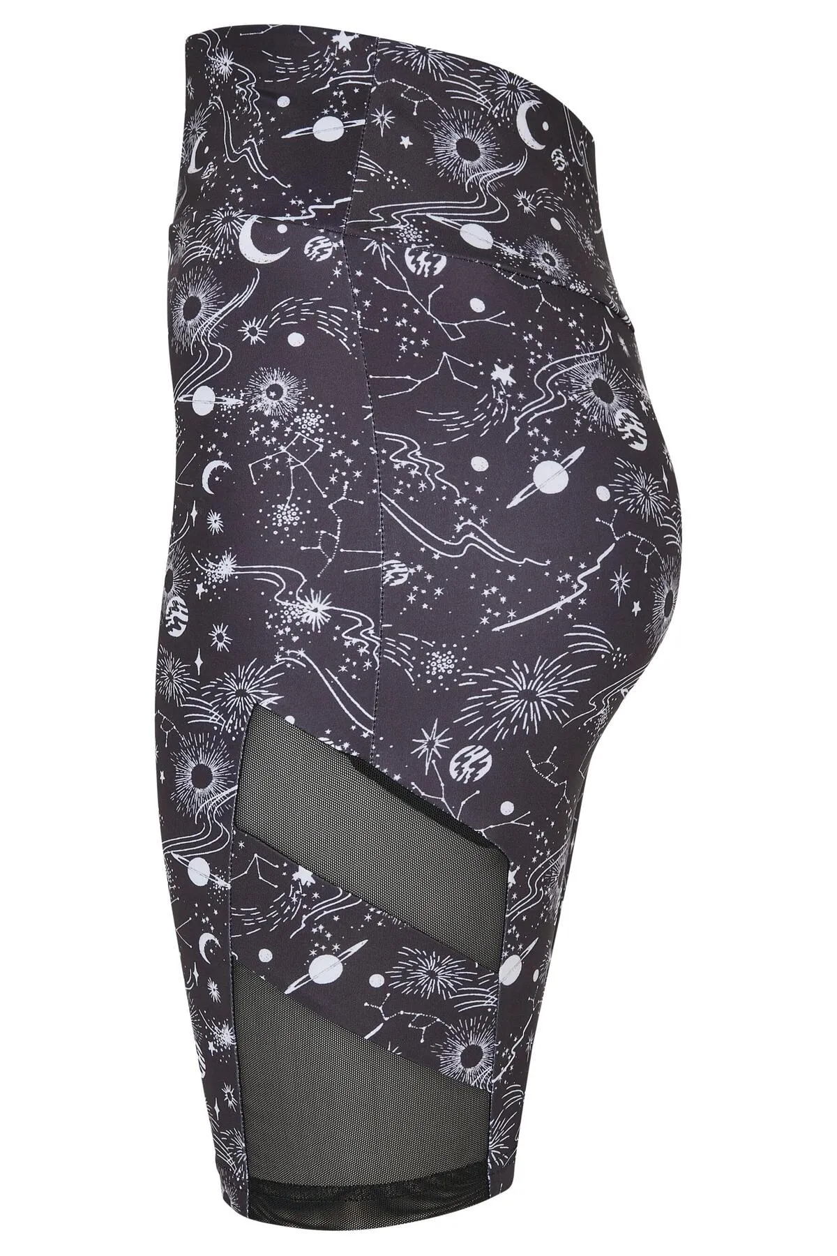 Urban Classics  Damen Ladies High Waist Tech Mesh AOP Cycle Shorts