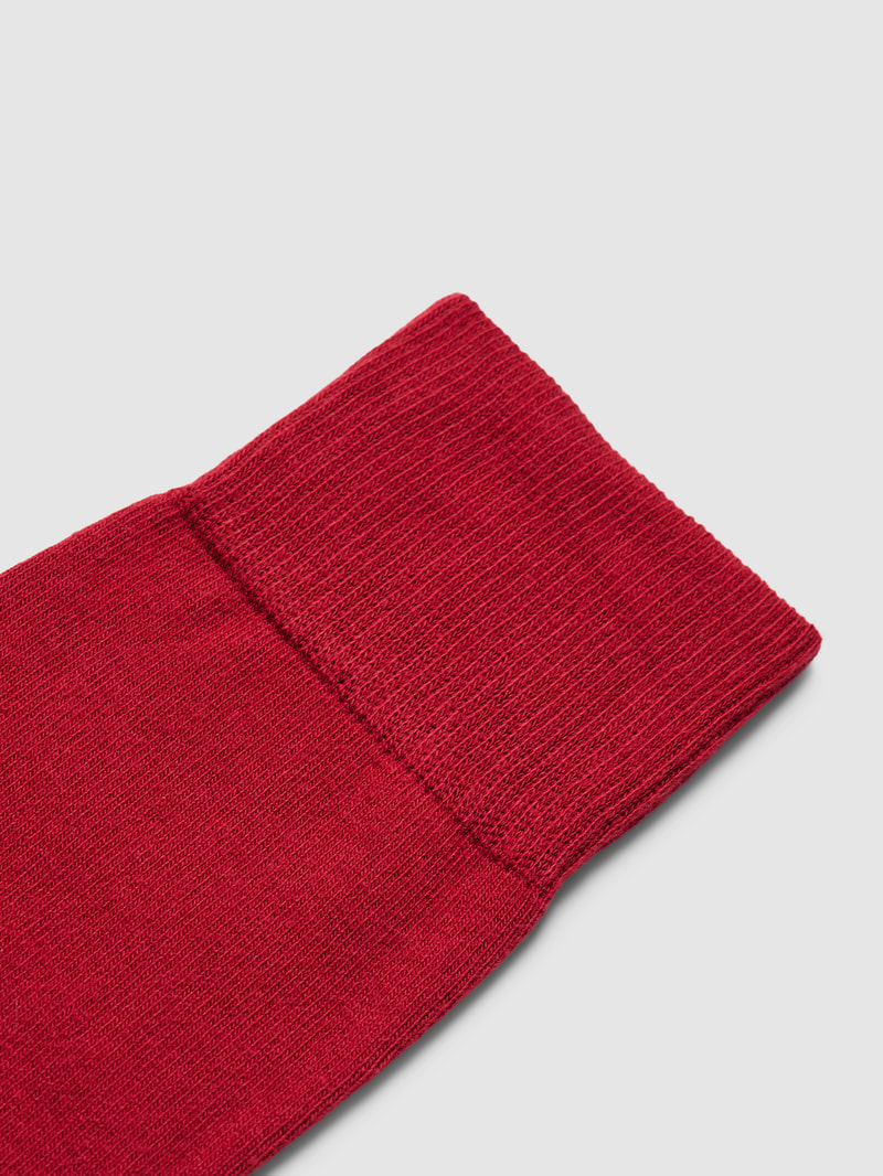 Socken mit elastischem Rippenbündchen Modell 'Lord' in aubergine