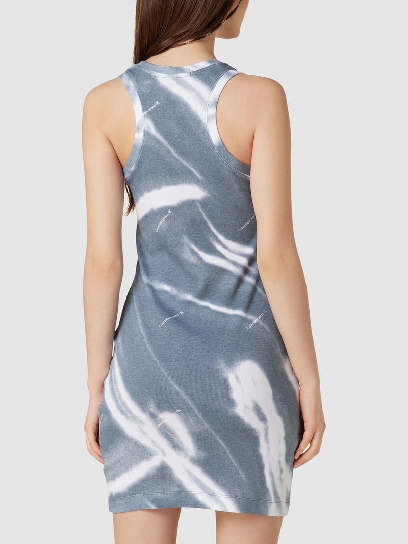 Minikleid in Batik-Optik Modell 'MOTION' in hellgrau