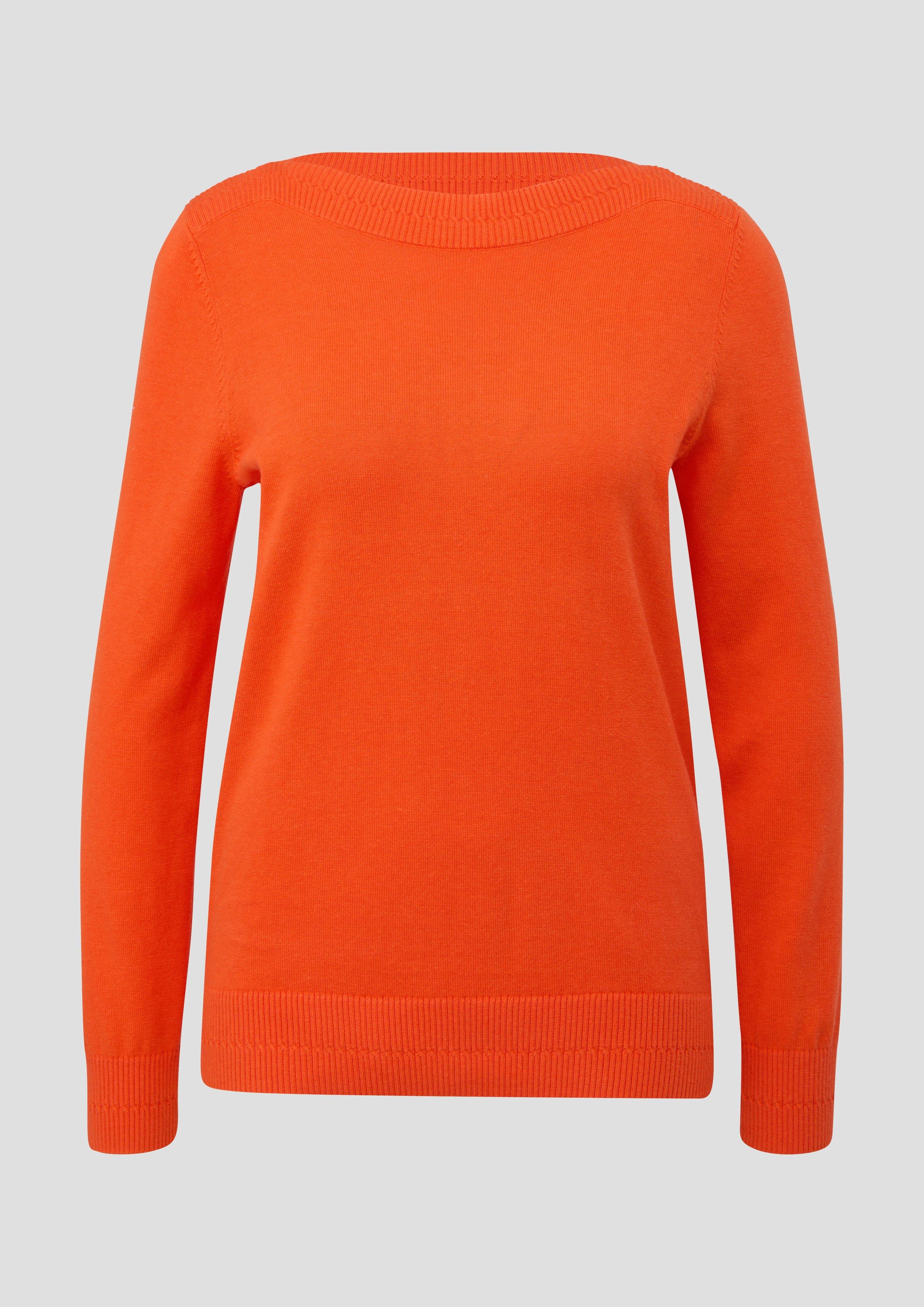 Feinstrickpullover mit U-Boot-Ausschnitt  2137761-2504