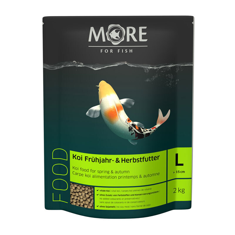 MORE Hauptfutter MORE FOR FISH Koi Frühjahr-/Herbstfutter 6mm 2 kg