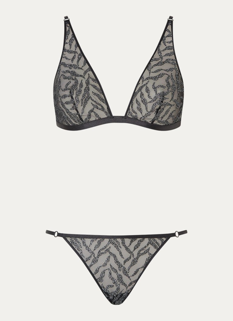Aubade Moonlight Shadow Mesh-Bralette und Slip im 2er-Set