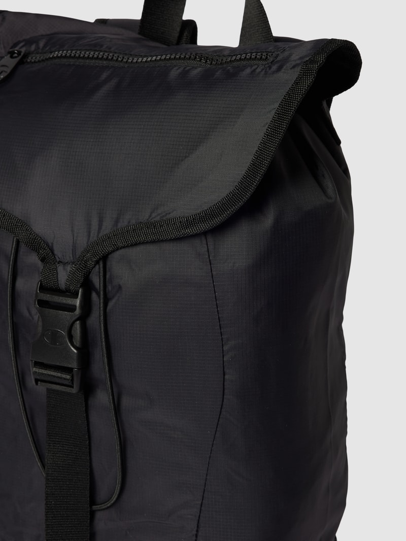 Rucksack mit Label-Print in schwarz