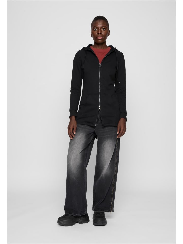 Urban Classics Urban Classics Zip-Kapuzenpullover in black günstig kaufen