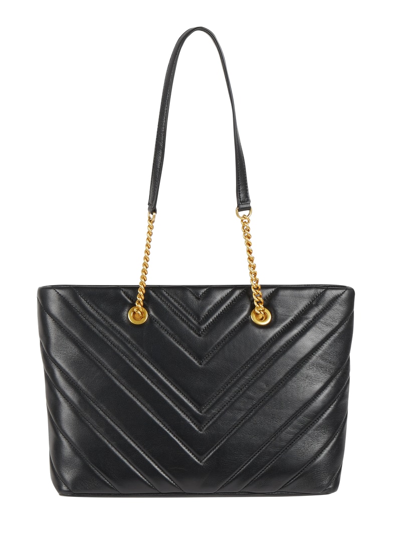 Shopper aus Lammleder Modell 'Vivian' in schwarz