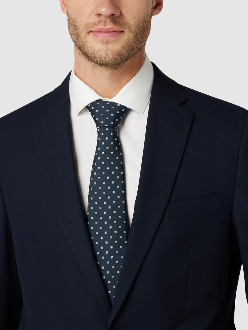 Krawatte mit Allover-Muster Modell 'TIE' in blau