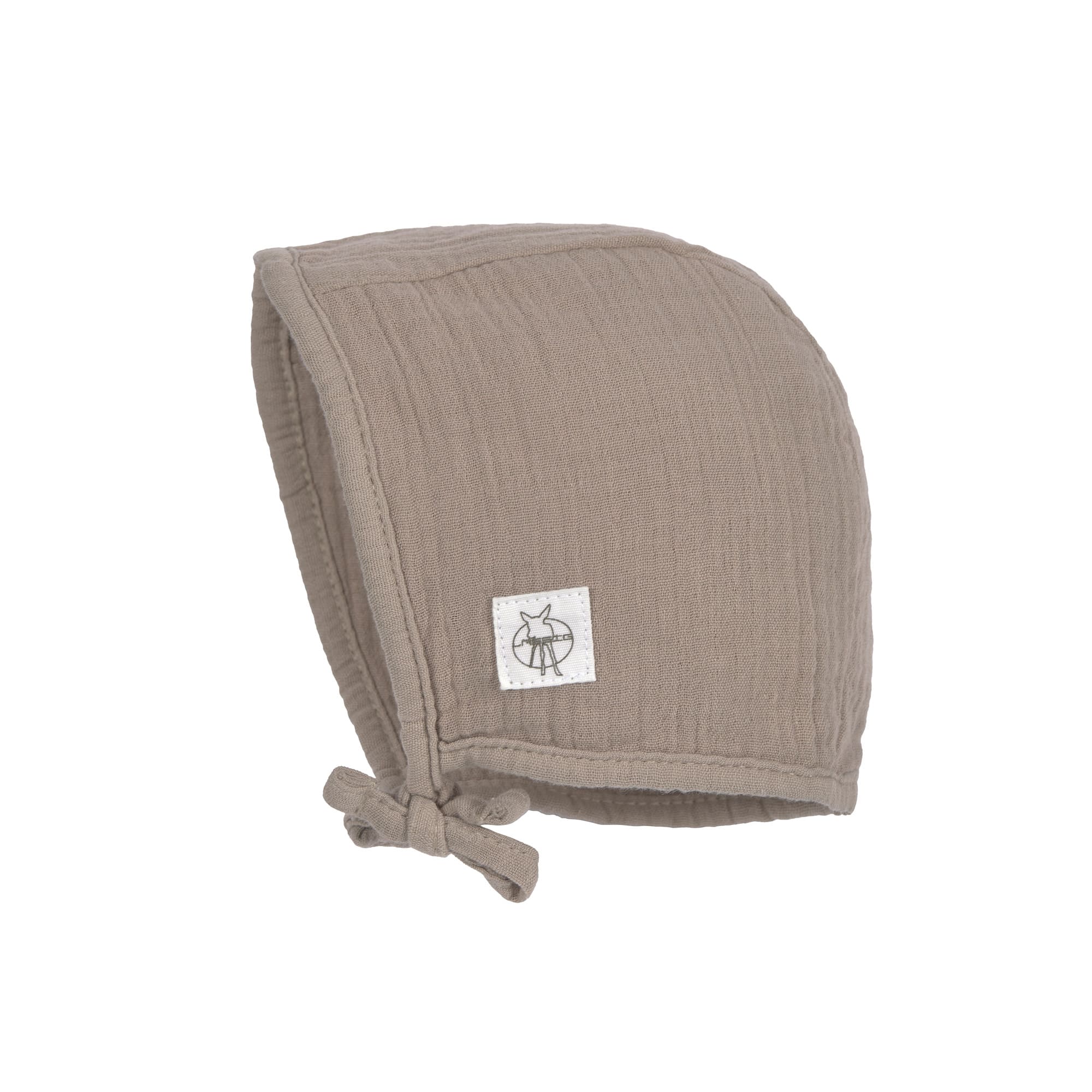 Erstlingsmütze - Bio Baumwolle, Taupe, Grau