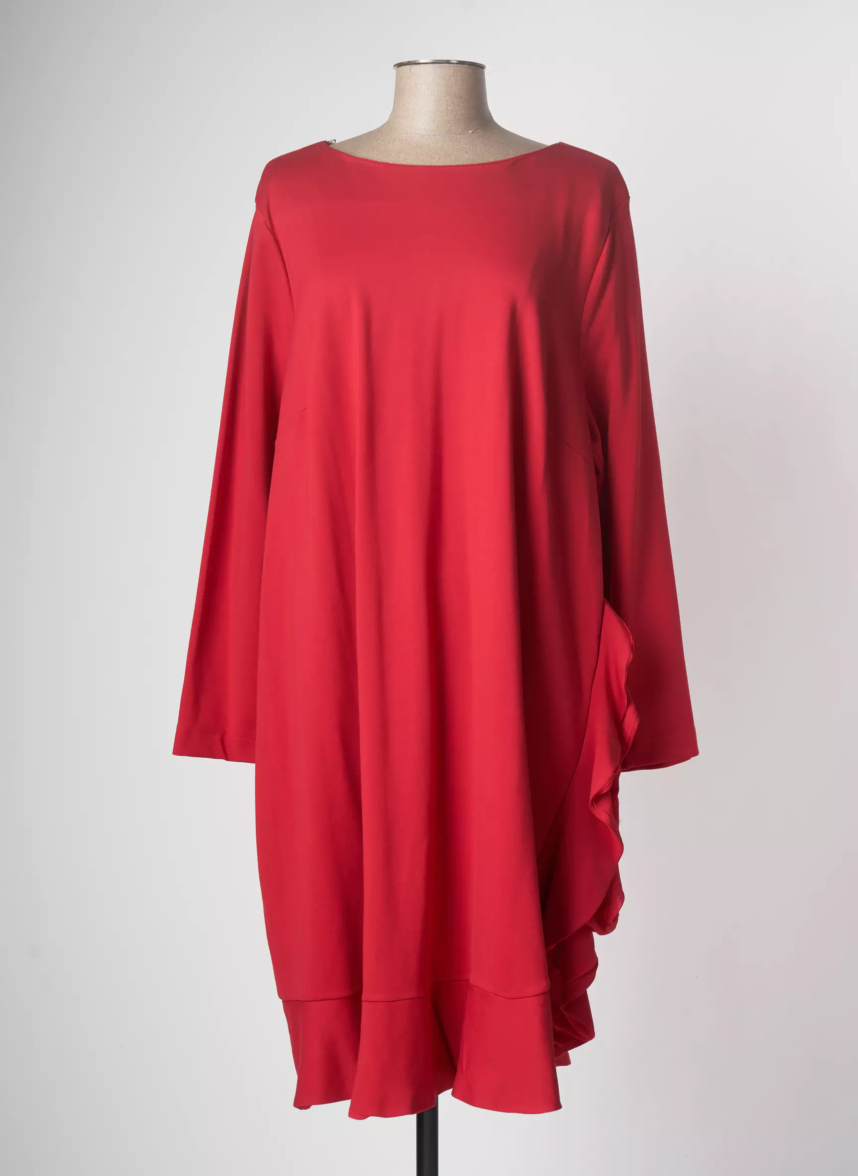 Mat Robes Mi Longues Femme couleur rouge