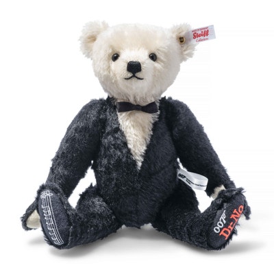 James Bond Dr. No Teddybär mit Musikwerk, 30 cm, schwarz
