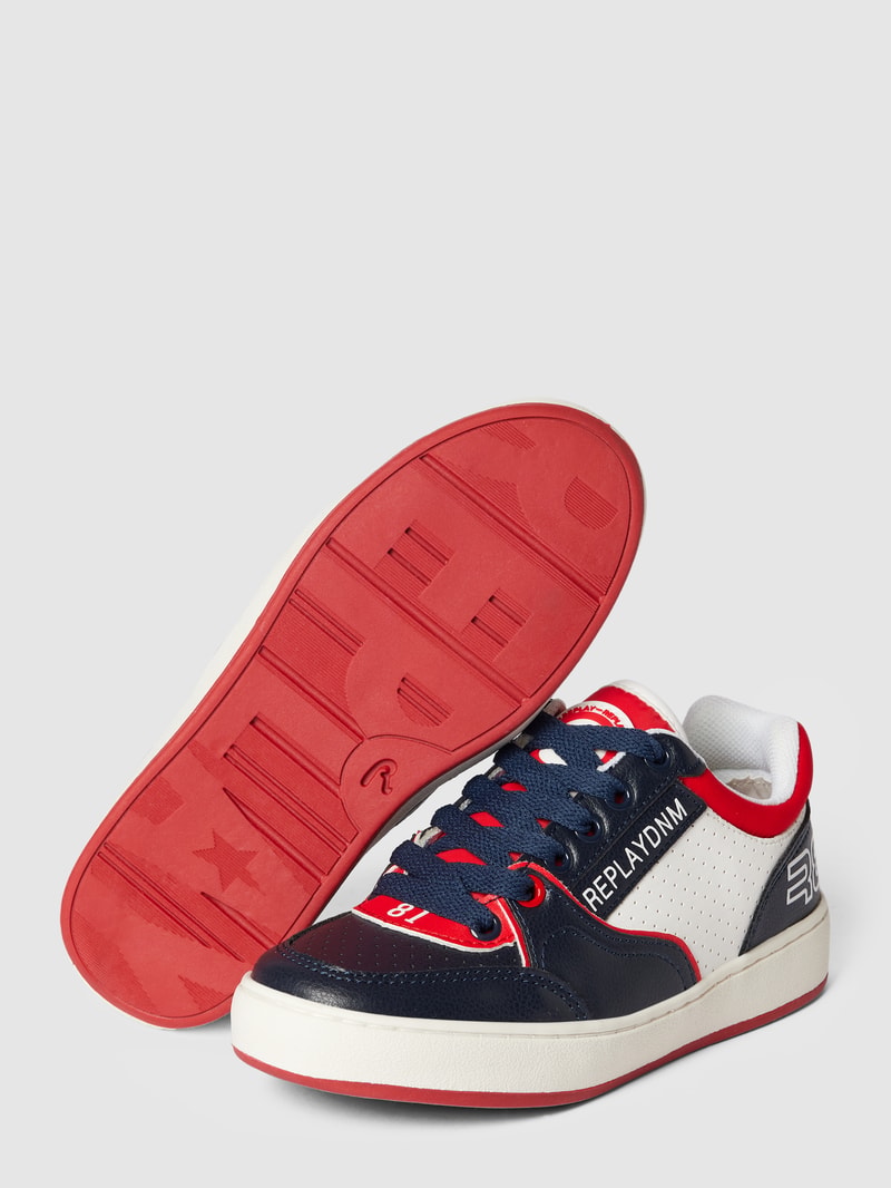 Sneaker mit Label-Details Modell 'COBRA' in marineblau