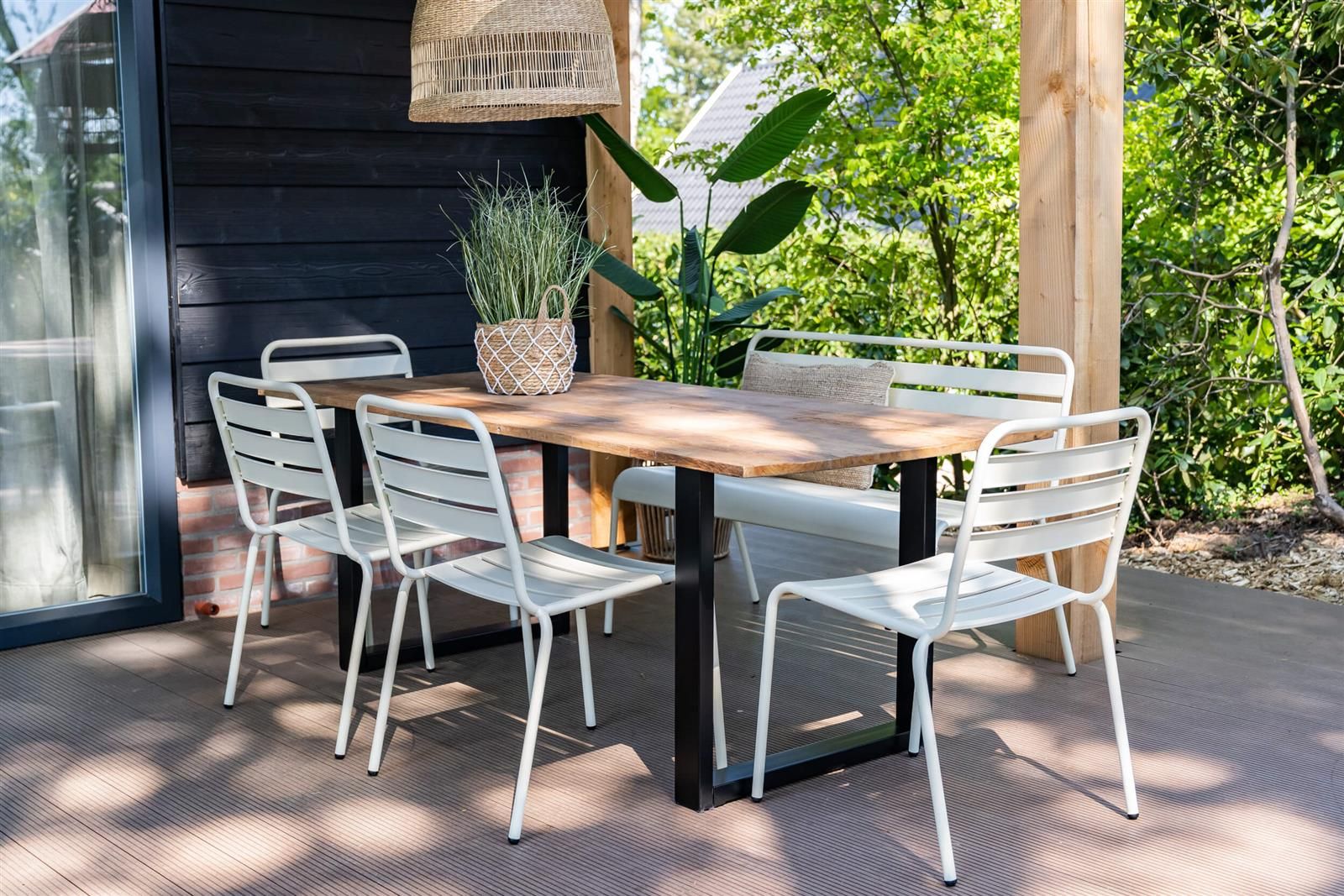 MaximaVida Max elfenbein Metall Gartenstuhle