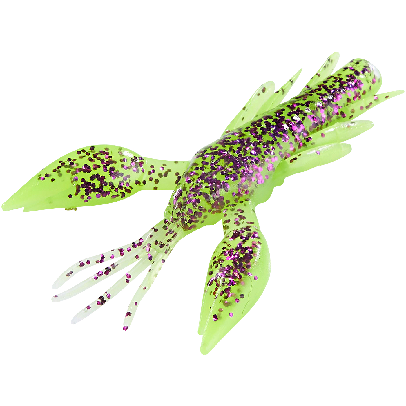 Shirasu Softlure Scary Crab (Purple Chartreuse)