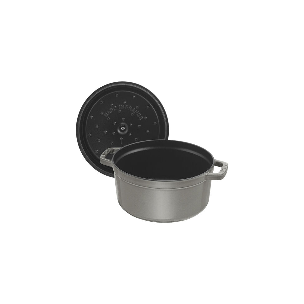 Cocotte 14 cm, rund, Graphit-Grau, Gusseisen