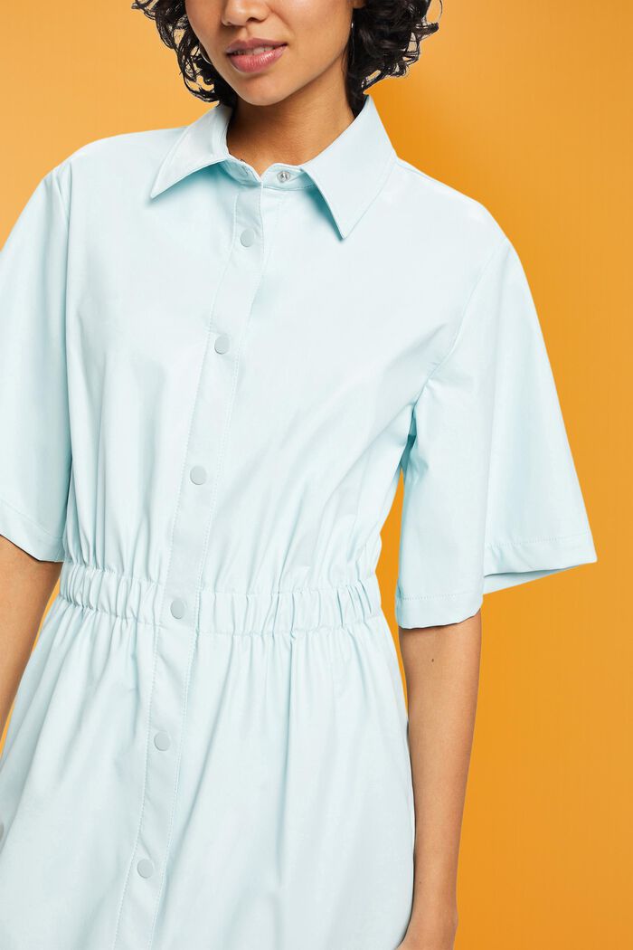 Hemdblusenkleid in Lederoptik