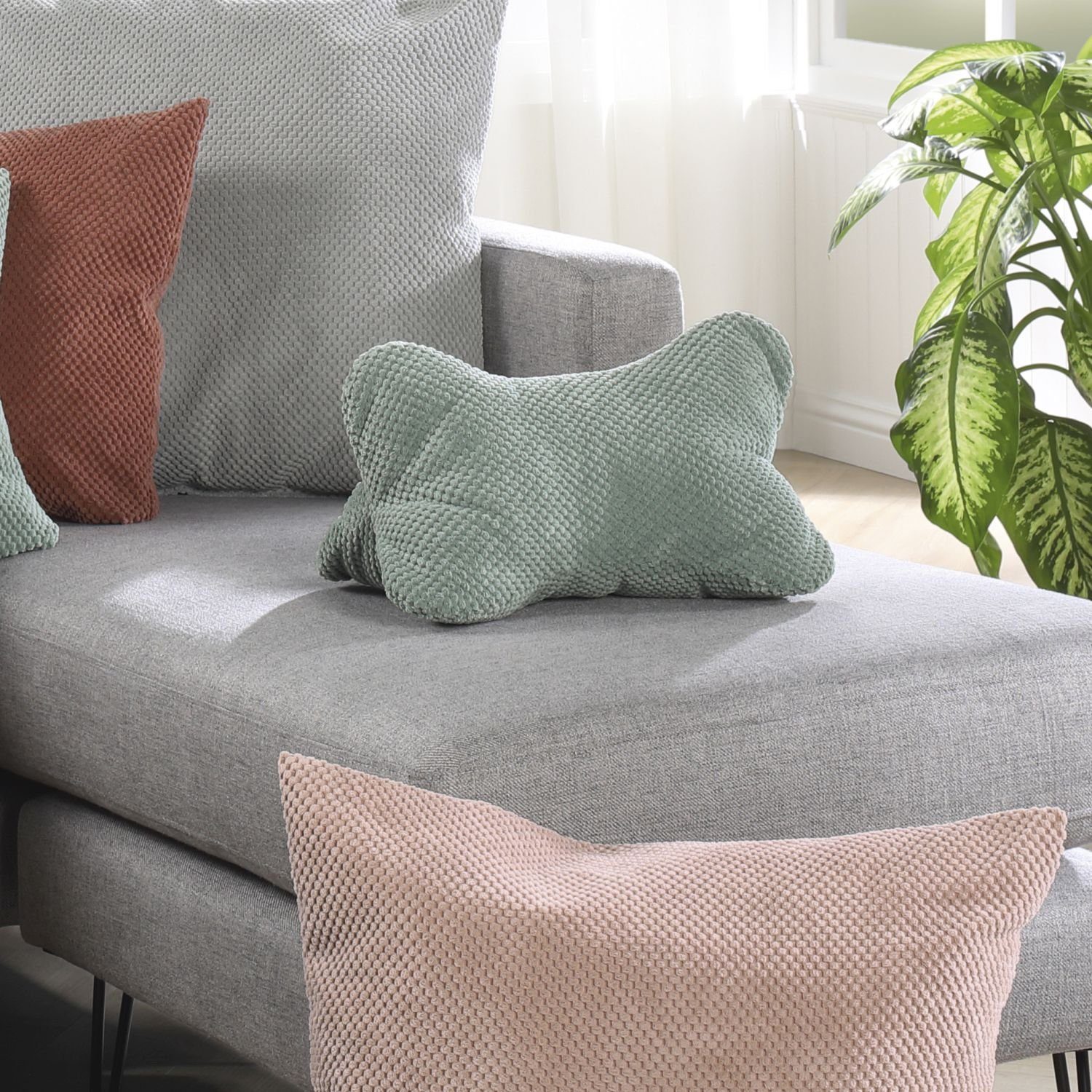 Nackenstützkissen Leseknochen / Lesekissen Sven Ambiente Mikrofaser 40x25cm, SchönesWohnen24