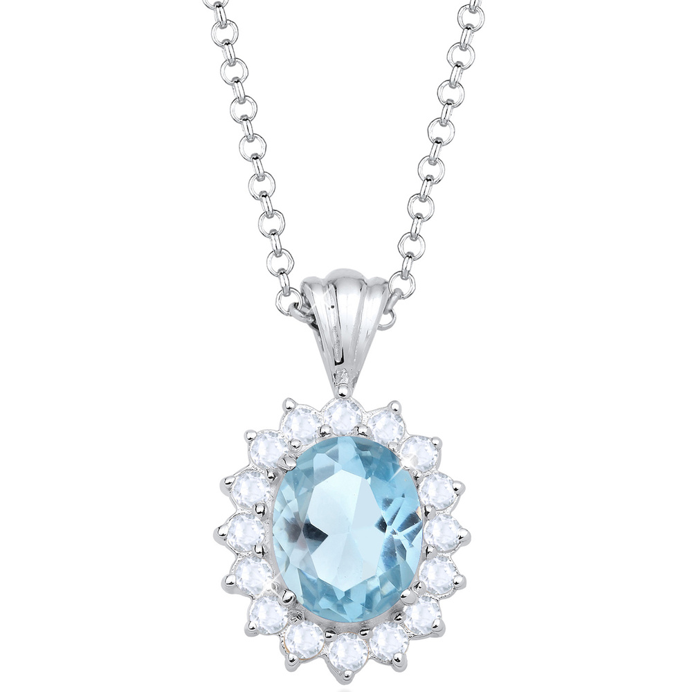 Elli Elli Collier Topas Edelsteine 925 Sterling Silber collier