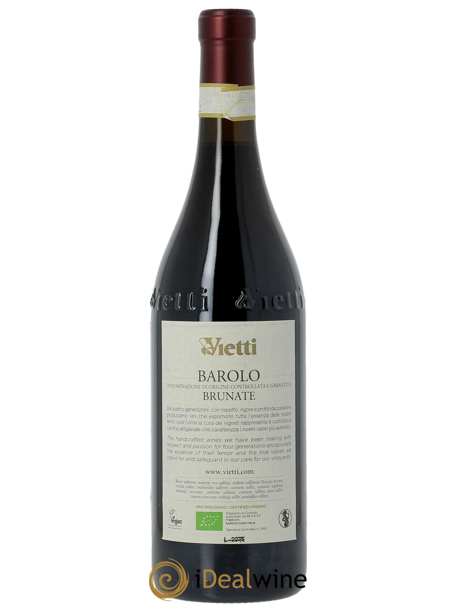 Barolo DOCG Brunate Vietti  2019 - Lot de 1 Bouteille