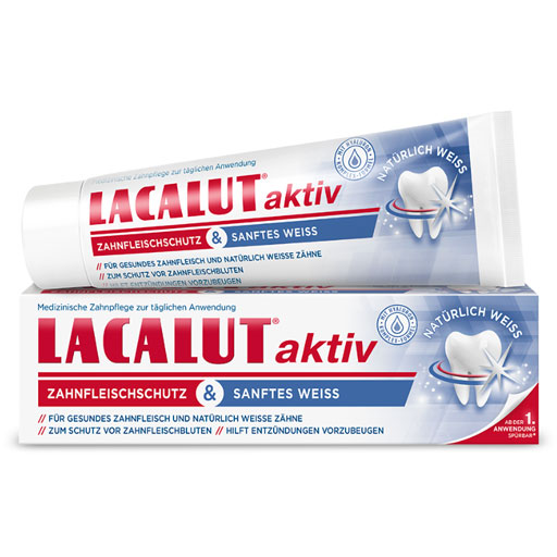 LACALUT aktiv Zahnfleischschutz & sanftes Weiß Zahnpasta  75 ml  Zahnpaste