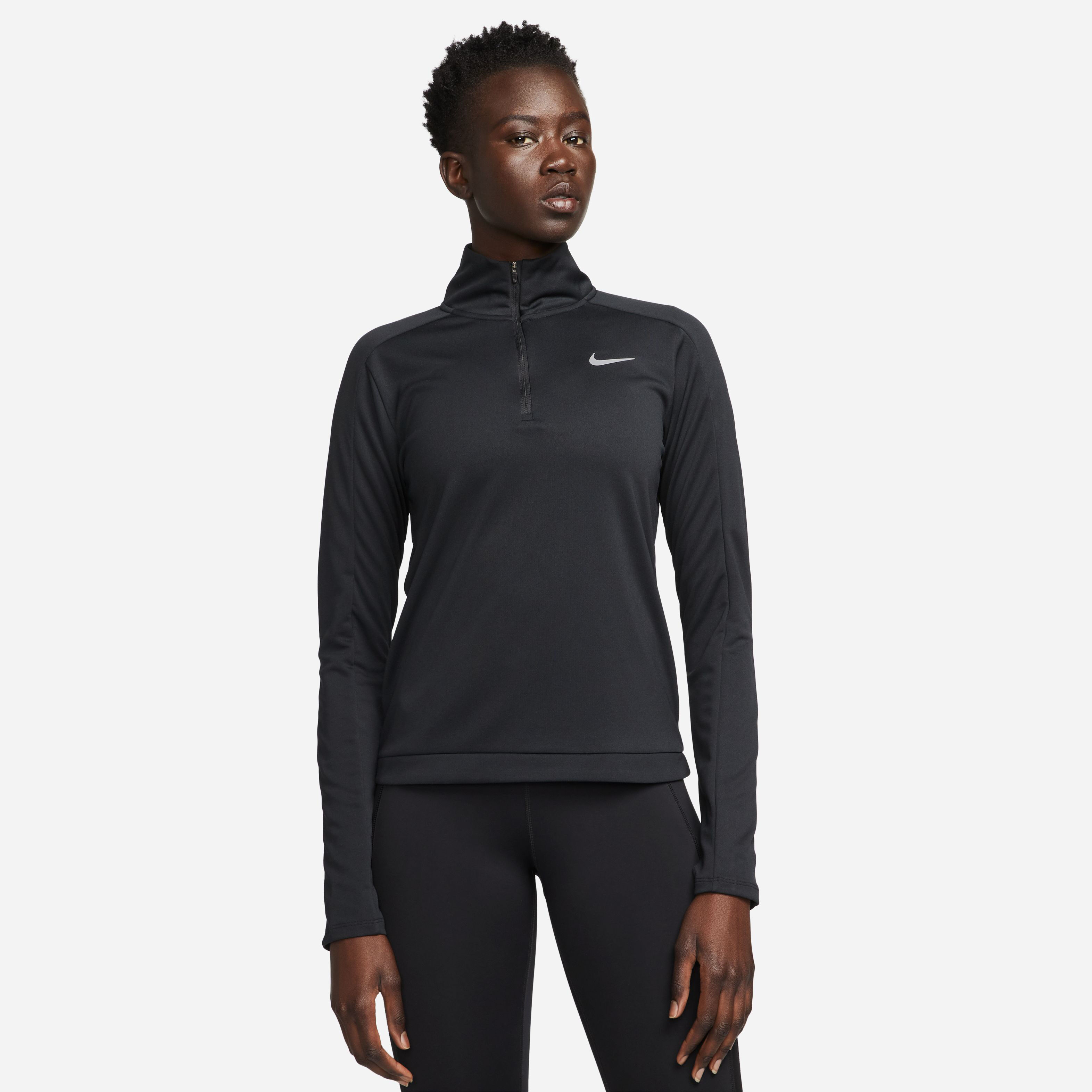 Dri-Fit Pacer 1/4-Zip Lauftop Damen - Schwarz