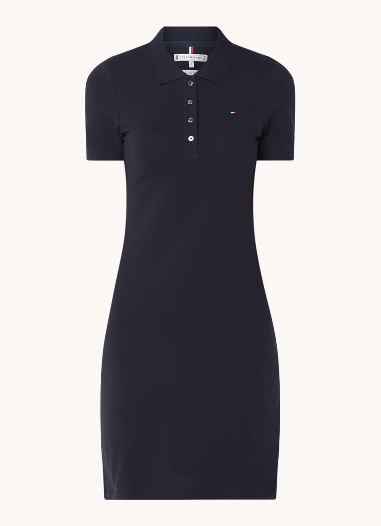 Minišaty Tommy Hilfiger z piké bavlny s polo golierom
