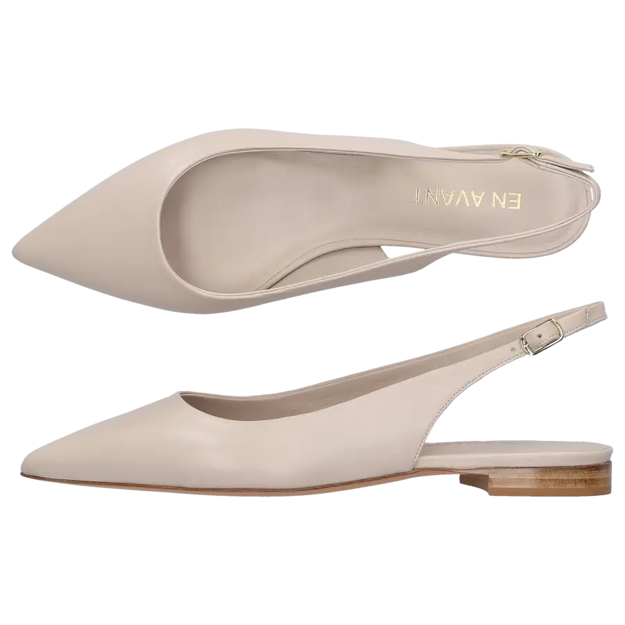EN AVANT - Sling-Ballerinas 2765 Kalbsleder - beige
