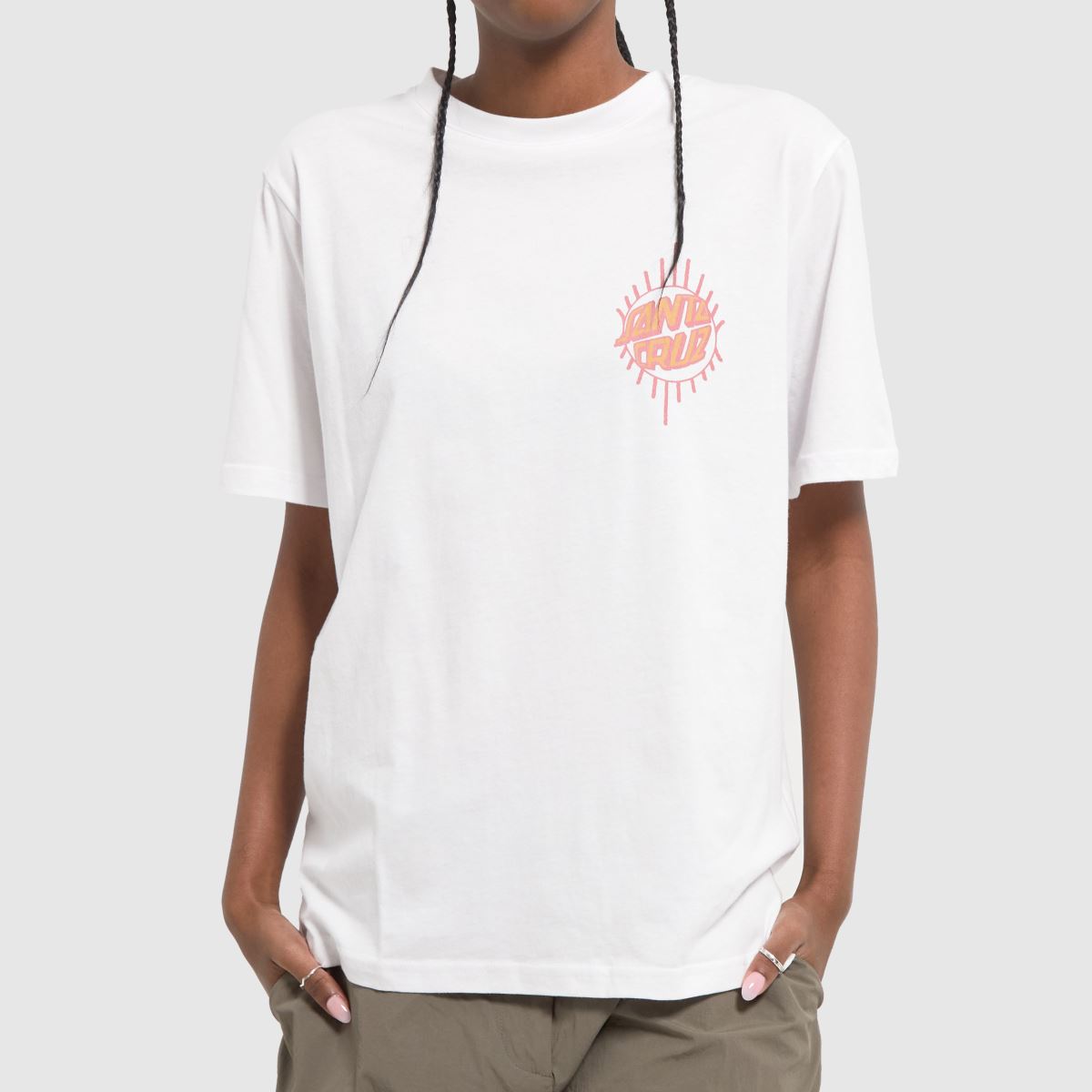 Santa Cruz – Vit t-shirt med prickar
