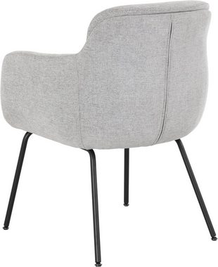 LeGer Home by Lena Gercke Esszimmerstuhl Donnica, pflegeleichter Webstoff, schwarzen Metallbeinen