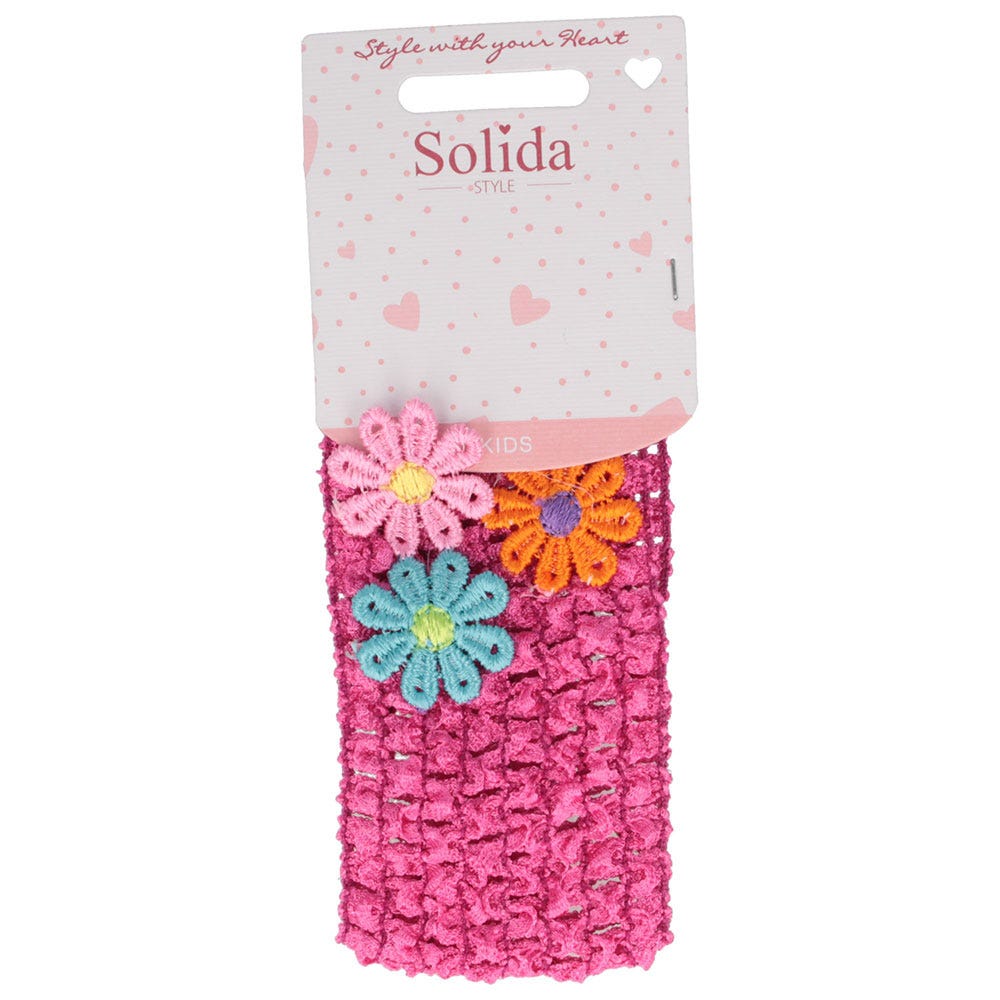 Solida Haarband Blumen pink