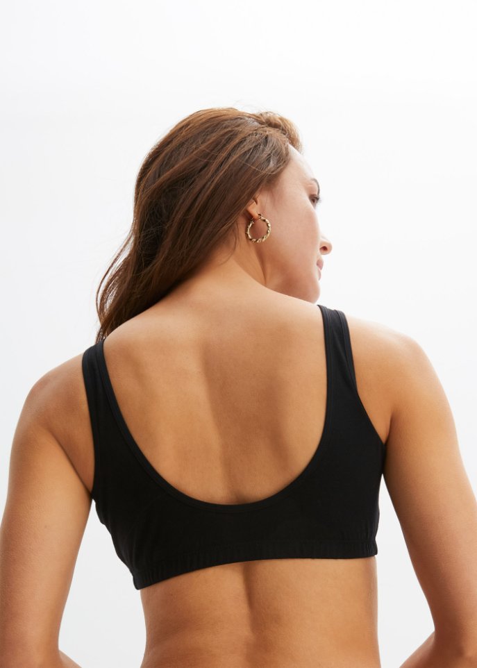 Bustier mit Stickerei und Baumwolle