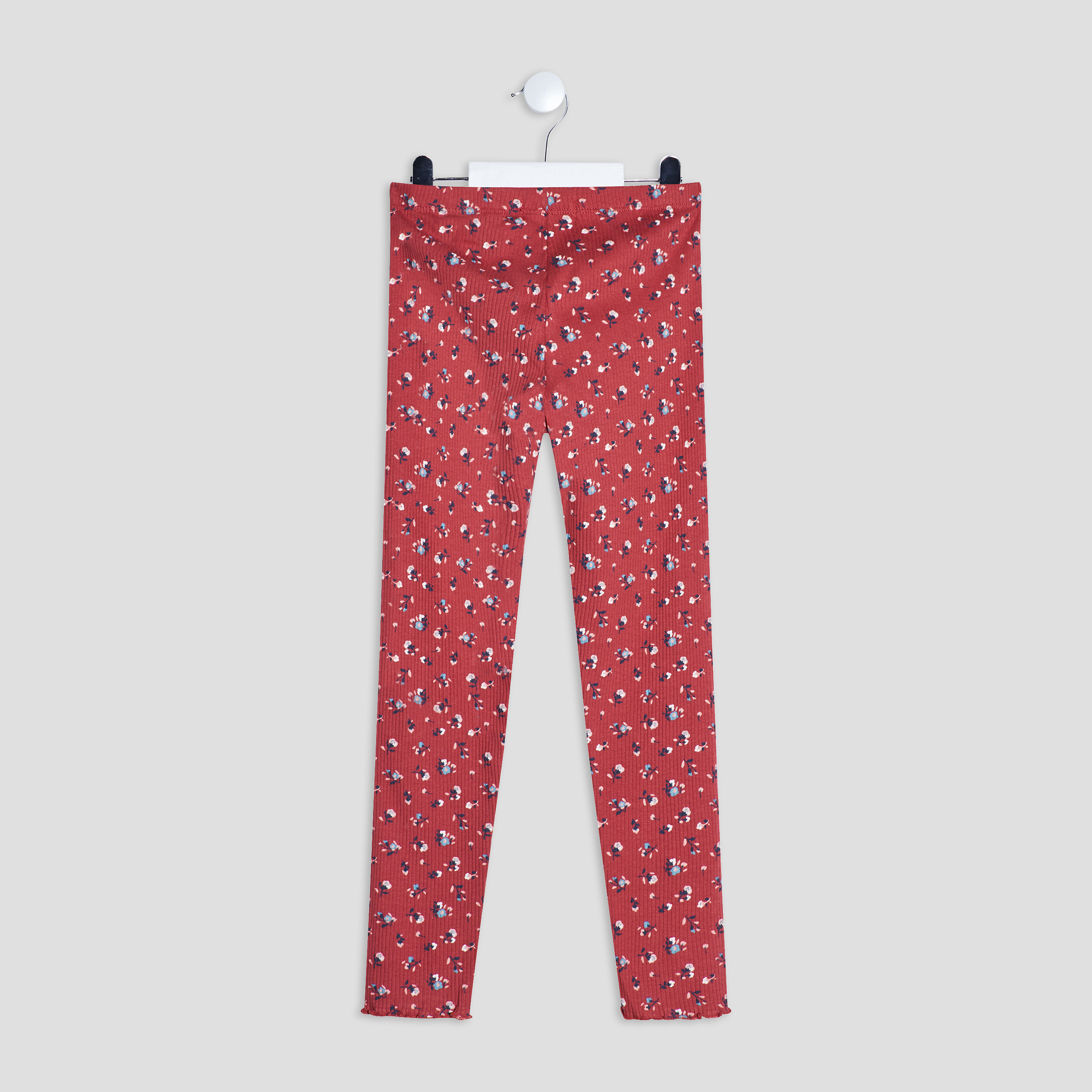 Leggings côtelé Creeks rose famboise fille | La Halle