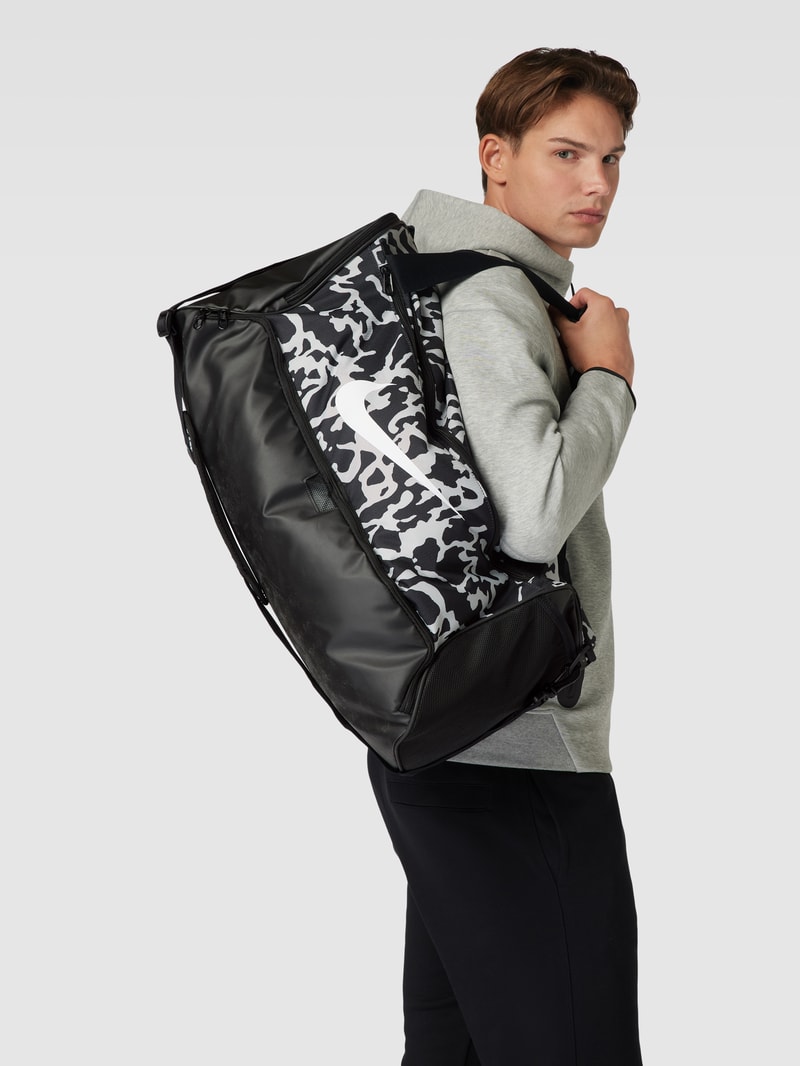 Weekender mit Label-Print Modell 'Brasilia' in schwarz