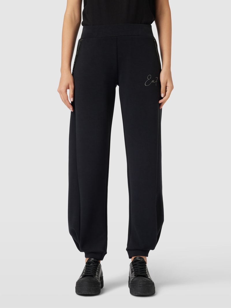 Sweatpants mit Reißverschlusstaschen in schwarz
