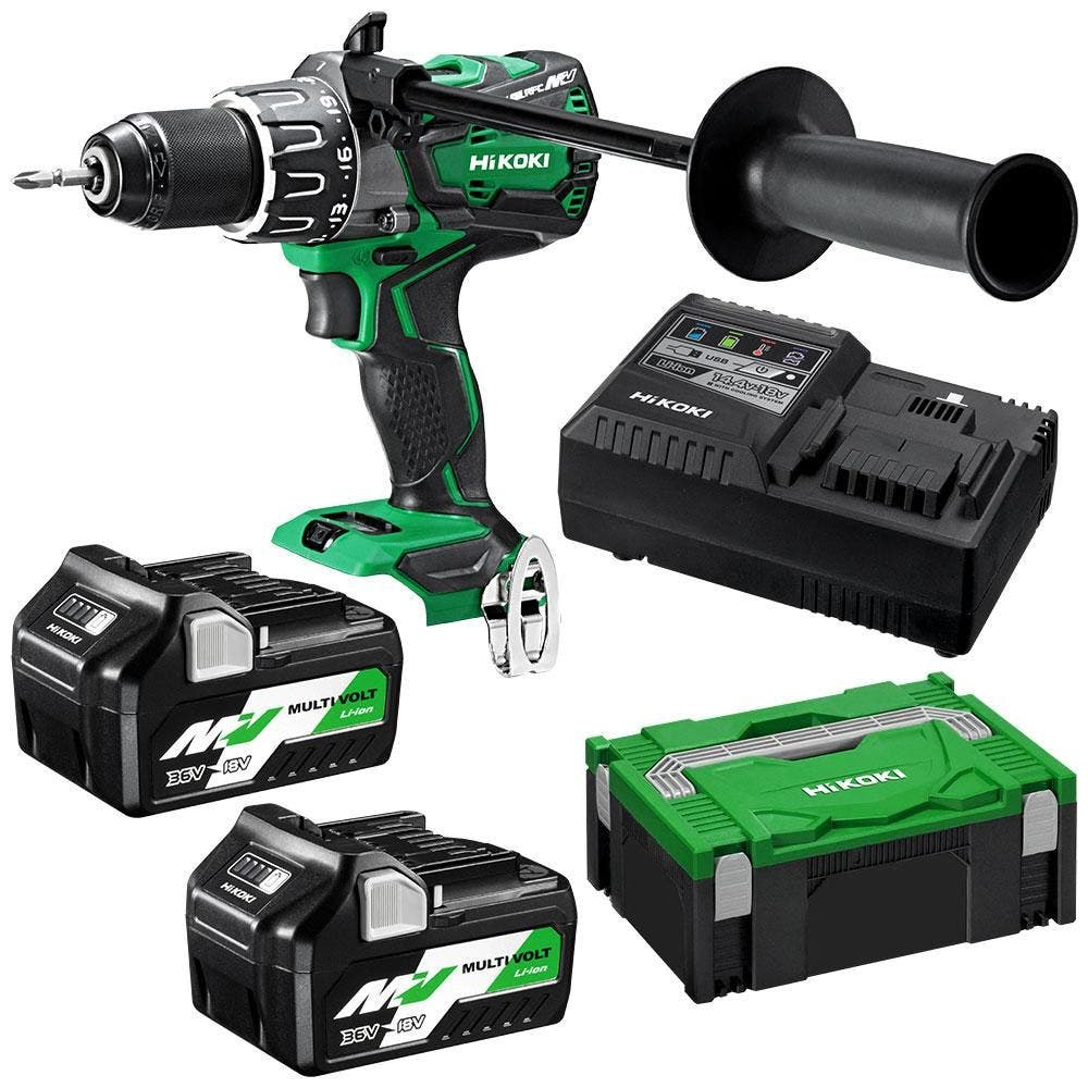 HIKOKI 36V MULTIVOLT 2 x 2.5Ah/5.0Ah 13mm Driver Drill Kit DS36DA(HRZ)