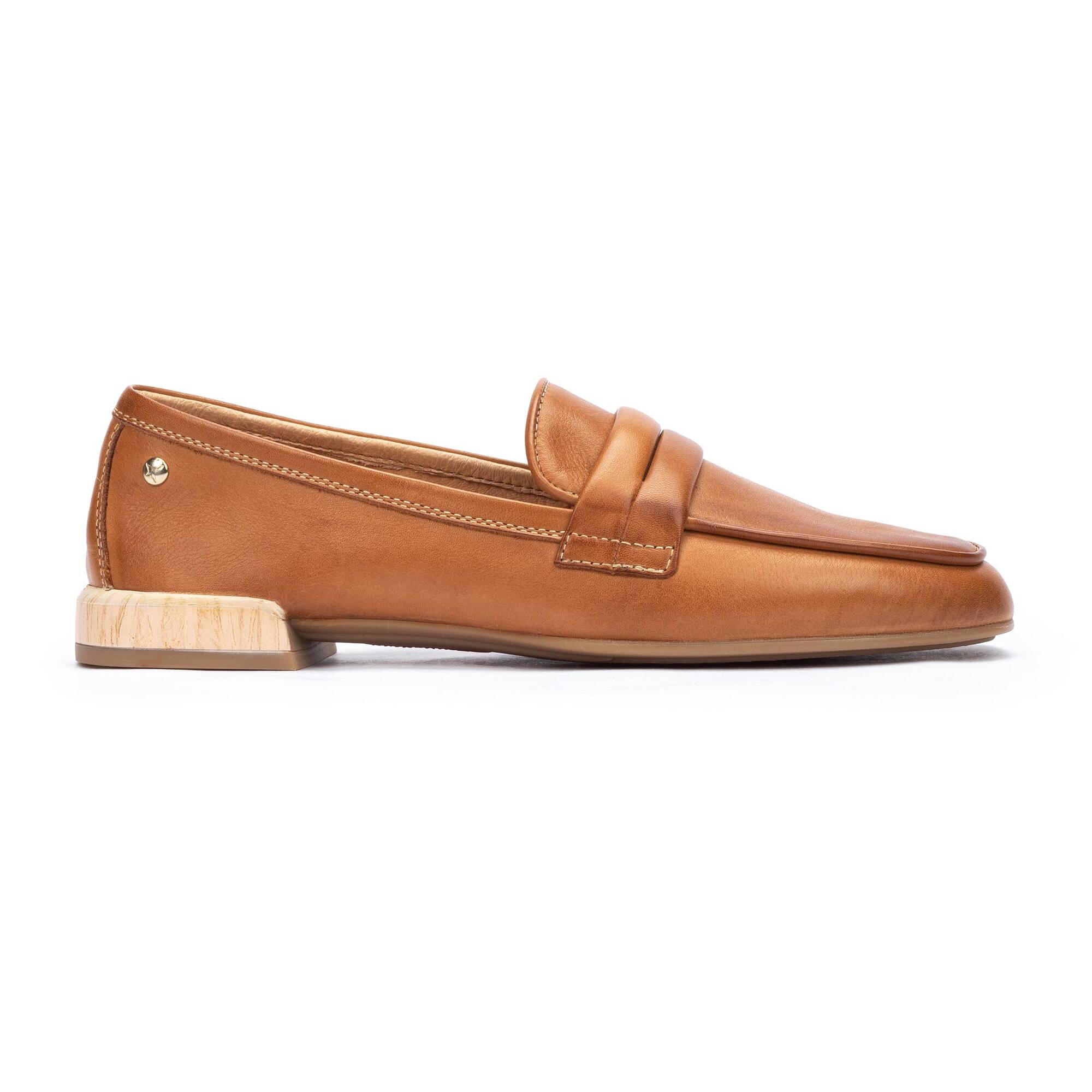Damskie mokasyny basic - BRANDY