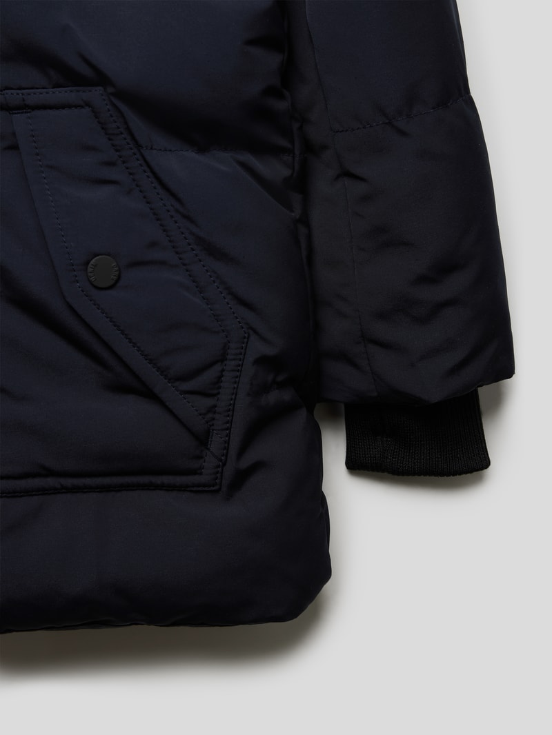 Steppjacke mit Kunstpelzkragen Modell 'Babushka' in marineblau