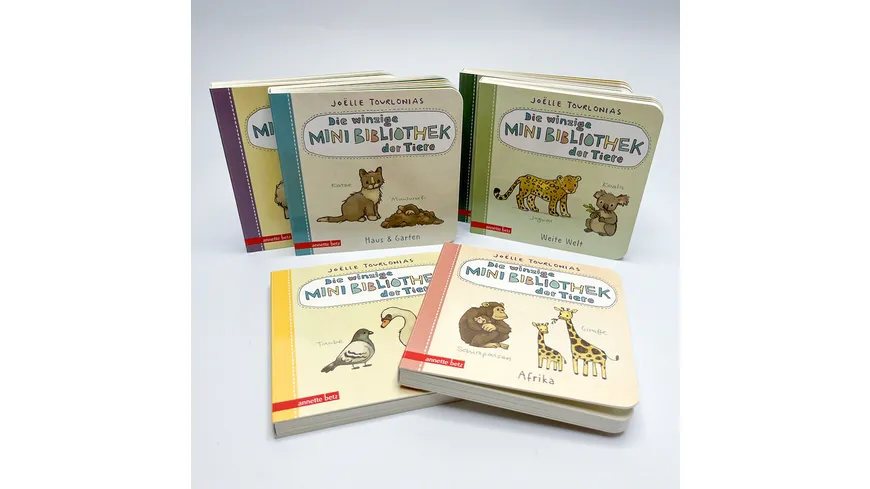Die winzige Mini-Bibliothek der Tiere - 6 Mini-Pappbilderbücher im Schuber (Die große Mini-Bibliothek der Wörter)
