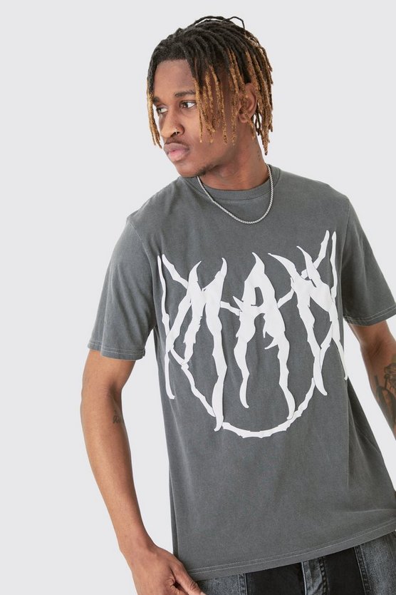 Tall graues T-Shirt mit Print