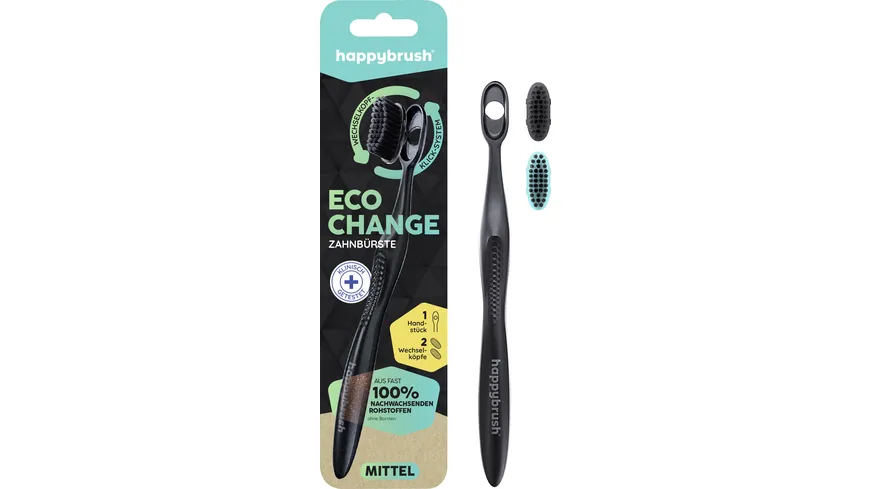 happybrush Zahnbürste Eco Change mittel