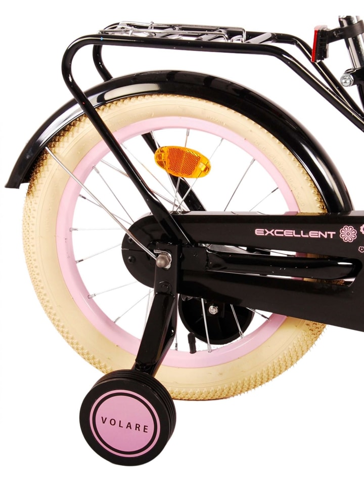 Volare Kinderfahrrad Excellent Fahrrad für Mädchen 16 Zoll Kinderrad Schwarz 4 Jahre günstig kaufen onesize